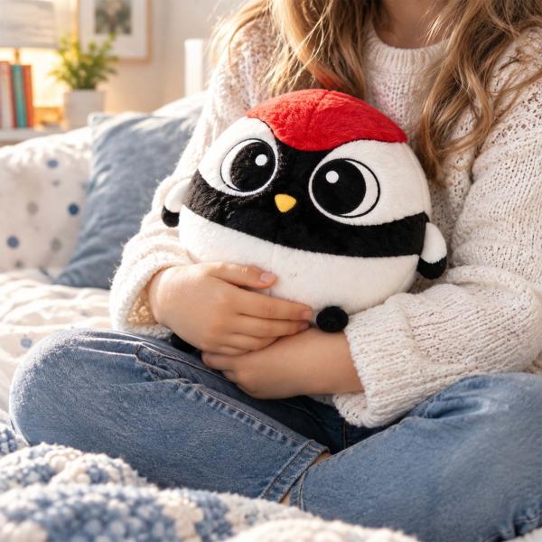Custom Red-crowned Crane Plush Pillow Doll